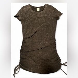 PINK Victoria's Secret Grey Ruched T-Shirt Dress